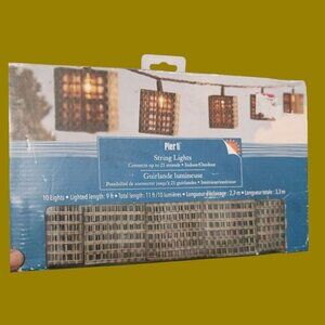 Pier 1 Indoor/Outdoor Vtg String Lights 10 Lights 9 Ft Lighted Length